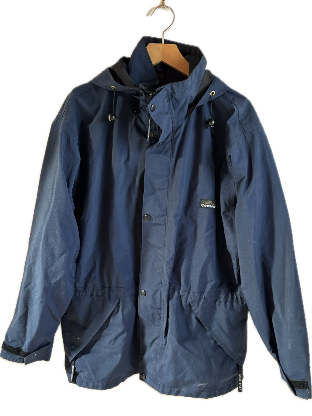 Vintage Contour Outdoor Gore-Tex Navy Hooded Jacket